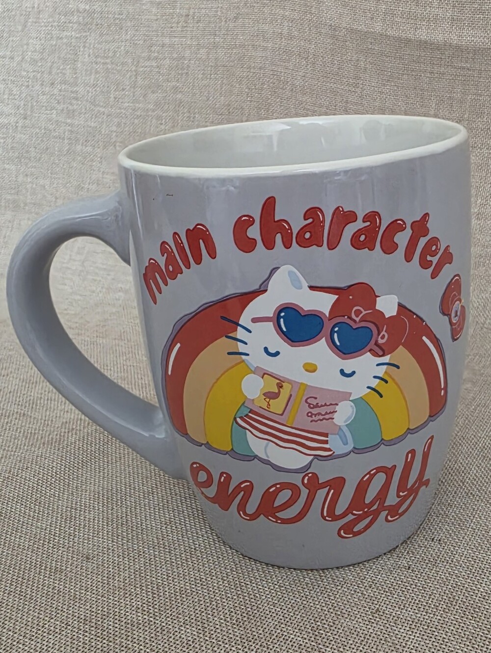 Sanrio Hello Kitty Mug with Colorful Rainbow Graphic-Large